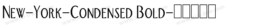 New-York-Condensed Bold字体转换